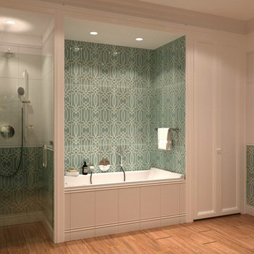 Ванная комната в стиле американской классики