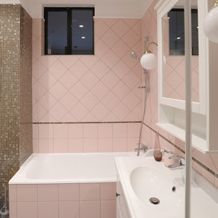 75 Beautiful Brown Pink Tile Bathroom Pictures Ideas January 2021 Houzz
