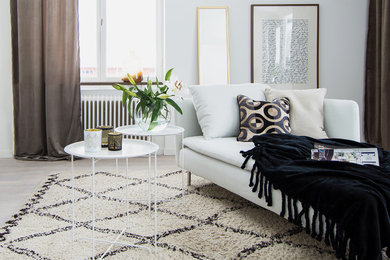 Living room - scandinavian living room idea in Orebro
