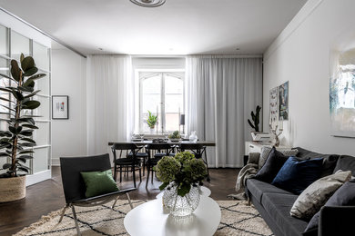 Пример оригинального дизайна: гостиная комната в скандинавском стиле