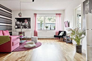 This is an example of a modern living room in Gothenburg.