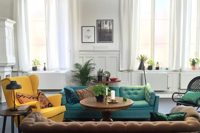 Living room - transitional living room idea in Stockholm