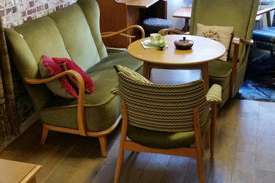 Design ideas for a retro living room in Gothenburg.