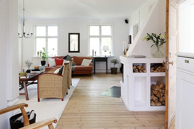 Design ideas for a farmhouse living room in Stockholm.