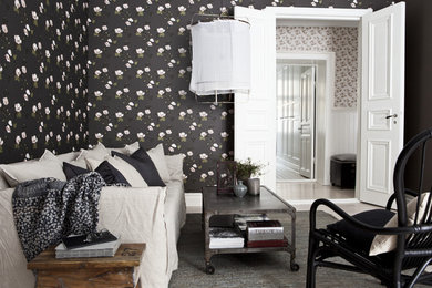 Inspiration for a cottage living room remodel in Gothenburg