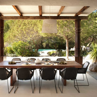 Idee per un portico mediterraneo dietro casa e di medie dimensioni