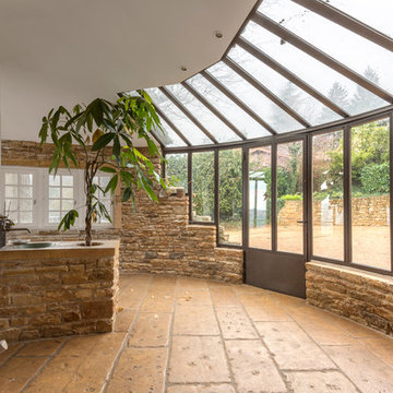 Maison en pierres dorées
