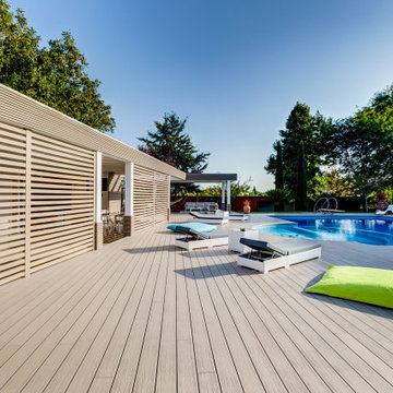 La famiglia prodotti UltraShield® by Déco per l'outdoor di una elegante villa