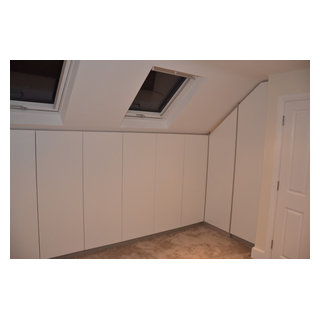 Attic room wardrobe storage with push to open doors, East Barnet ...