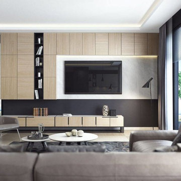 Contemporary fitted TV unit furniture
