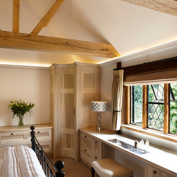 Vaulted Ceiling Bedroom and Dressing Area.