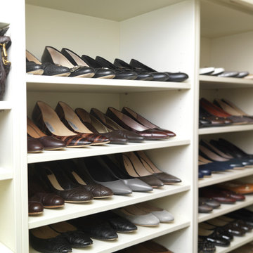 Walk in Closet with storage for Shoes and Handbags