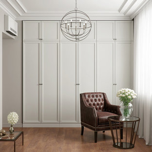 Walk In wardrobe with shaker style doors