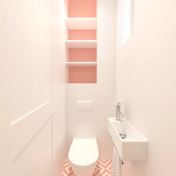 75 Powder Room with a Wall-Mount Toilet Ideas You'll Love - December, 2022  | Houzz