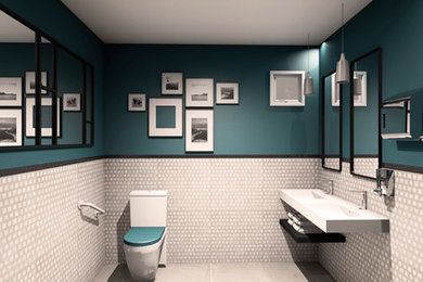 Inspiration pour un WC et toilettes design.