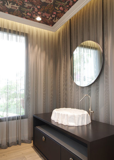 Contemporary Powder Room by B/A Architectures