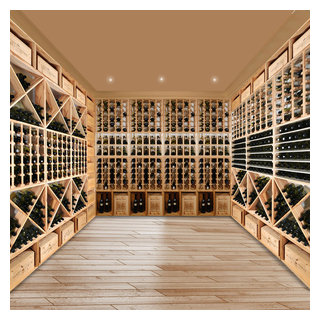 Weinregalsystem VINCASA aus Holz - bestens geeignet für die  Einzelflaschenlageru - Klassisch - Weinkeller - Frankfurt am Main - von  Weinregal-Profi | Houzz