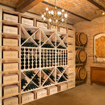 Weinregalsystem VINCASA aus Holz - Harmonie im Gewölbekeller