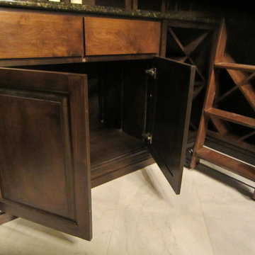 2-Door Cabinet with Adjustable Shelf New Orleans Wine Cellar Design