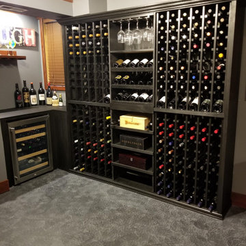 7 Foot Wine Cellar Stained Black