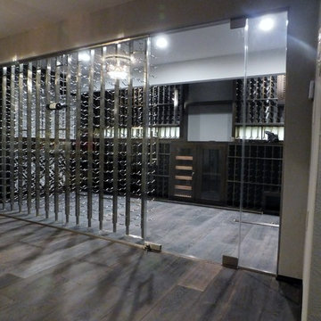 A 2,055-Bottle Wine Cellar Tasting and Cigar Room Orange County