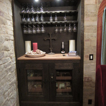A Corking Station and Humidor Were Included in This Wine Cellar Design FL