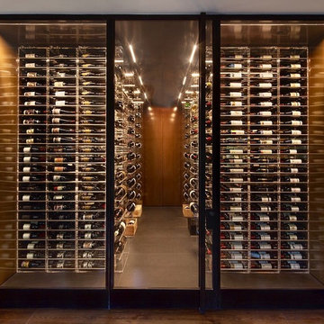 Acrylic, Steel and Copper Wine Cellar
