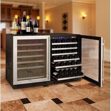 Allavino FlexCount Series 112 Bottle Dual-Zone Wine Refrigerator - Side by Side