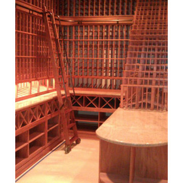 An 8' Tall Ladder Included for Ease of Custom Wine Rack CA Access