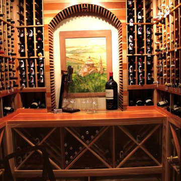 An Arch Display - an Integral Part of this Custom Wine Cellar GA