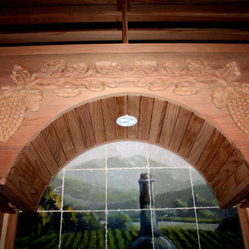 Another Look at the Arch Display Hand-Carved Grapevine Wine Cellar Design in Dal