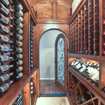 Arched Mahogany Vinos Wine Cellar Door by ETO Doors