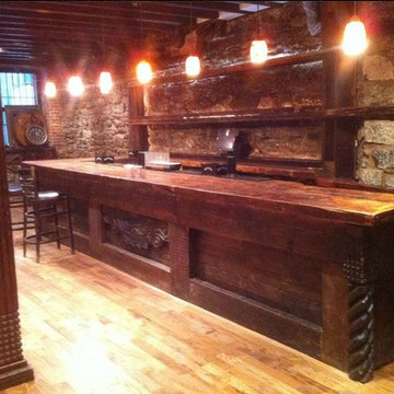 Bar in Wine Cellar -- Hand-Carved Wood