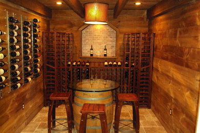 Wine cellar - traditional wine cellar idea in Baltimore