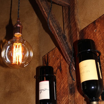 Barn Wood Wine Holder and Light