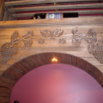 Baton Rouge Wine Cellar Design - Grapevine Carving