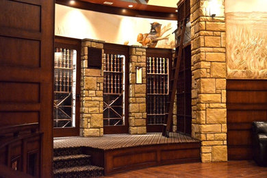 Inspiration for a timeless wine cellar remodel in Calgary