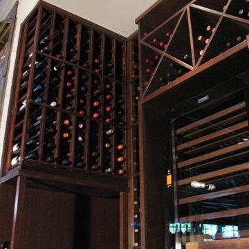 Beautiful and Durable Mahogany Custom Wine Racks Installed by Chicago Builders