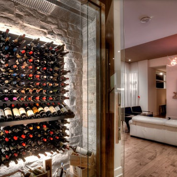 Bel Air Los Angeles California Custom Wine Cellar Wine Room Wine Wall Modern