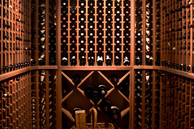 Example of a classic wine cellar design in New York