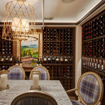 Built-In Wine Rack Storage in Lower Level Tasting Room