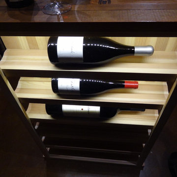 California Wine Cellar Installation Horizontal Display Wooden Wine Rack
