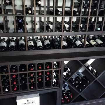 California Wine Cellar Racks with Diamond Bins, High Reveal Display Row, and Ind