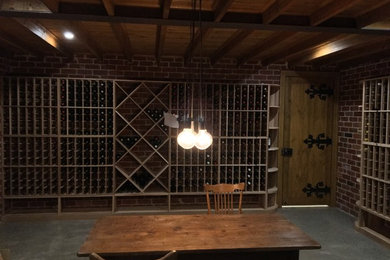 Design ideas for a traditional wine cellar in Melbourne.