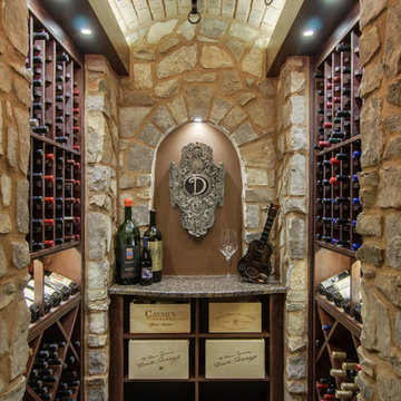 Closet converted into a Custom Wine Cellar