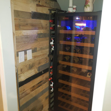 Closet Wine Cellar with Fridge in Nebraska