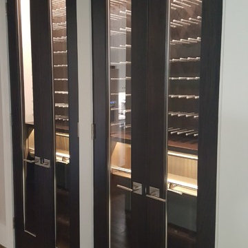 Closets Turned Into Reach-In Wine Cooler