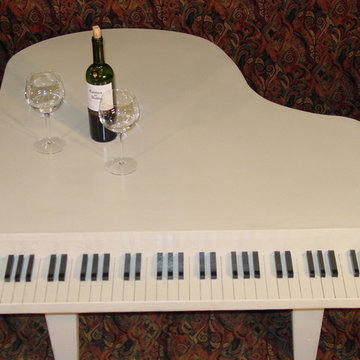 Concrete Custom Baby Grand Piano Coffee Table