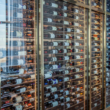 Contemporary Custom Made Wine Cabinet