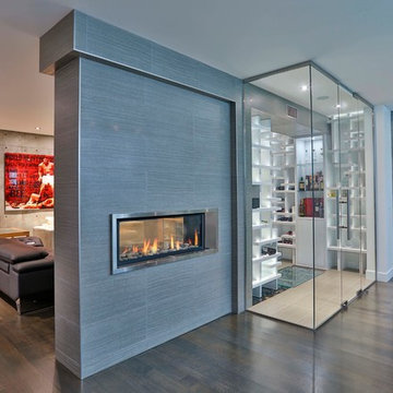Contemporary Wine Cellar with Water Feature